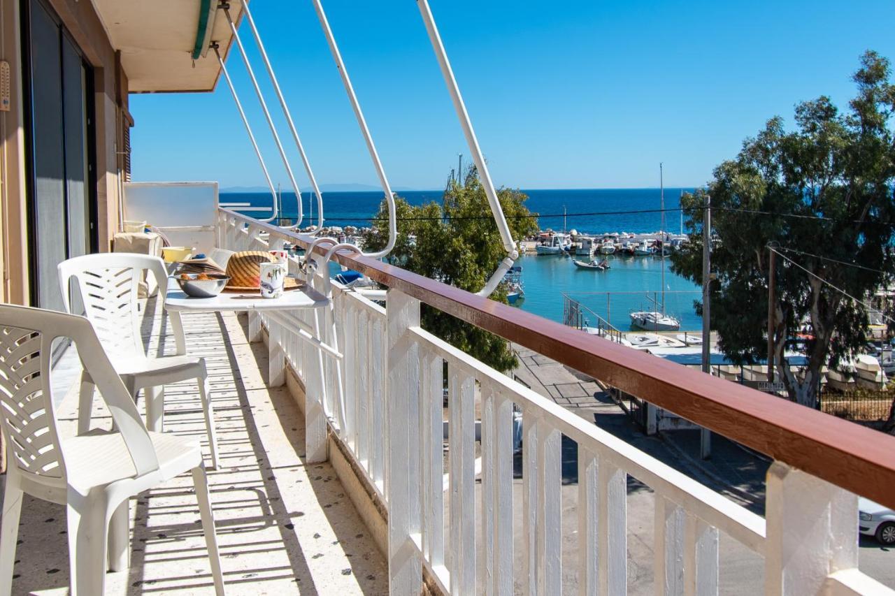Lavish & Spacious Apt With Stunning Seaview, 10 Min Ath Airport Artémida Eksteriør bilde