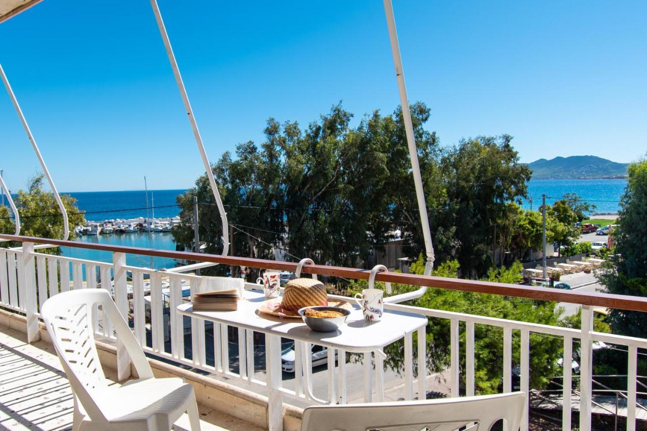 Lavish & Spacious Apt With Stunning Seaview, 10 Min Ath Airport Artémida Eksteriør bilde