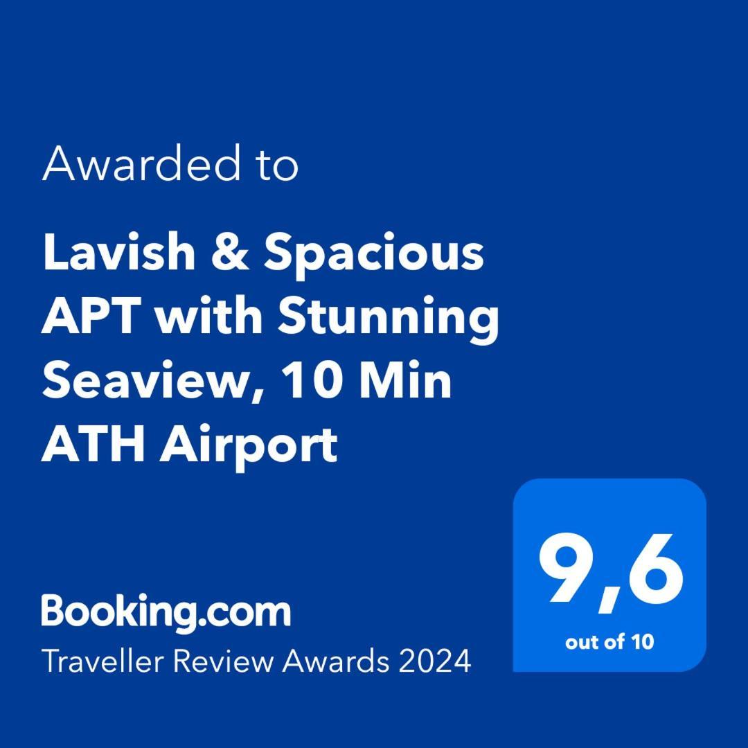 Lavish & Spacious Apt With Stunning Seaview, 10 Min Ath Airport Artémida Eksteriør bilde